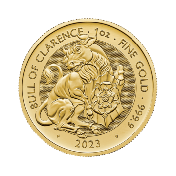 1 troy ounce gouden munt Tudor Beasts Bull of Clarence 2023