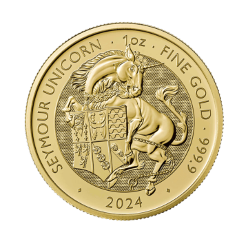 1 troy ounce gouden munt Tudor Beasts Seymour Unicorn 2024