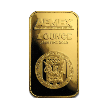 1 Troy ounce gold bar various producers