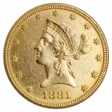Gold American Eagle coin 10 Dollar Liberty head