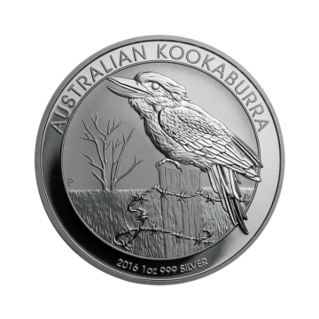 2016 - Zilveren Kookaburra munt 1 troy ounce zilver