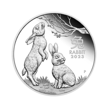 1/2 troy ounce zilveren munt Lunar 2023 proof