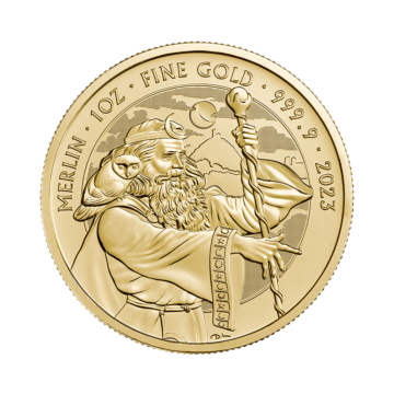 1 troy ounce gold Merlin coin 2023