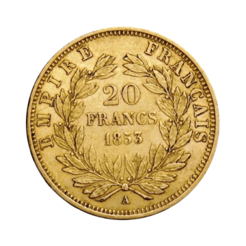 Golden 20 Franc Napoleon III without wreath - various years