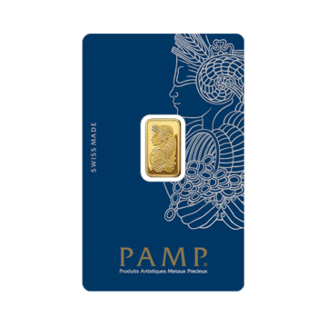 2,5 grams gold bar Pamp Suisse Fortuna
