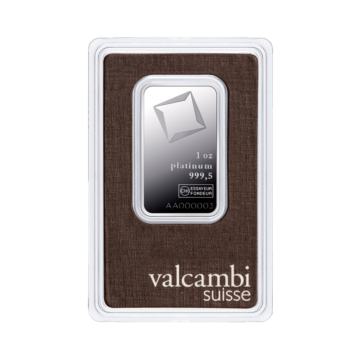 1 Troy ounce platinum bar Valcambi VAT free (storage in Switzerland)