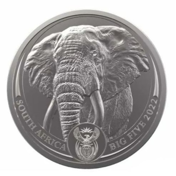 1 troy ounce platinum coin Big Five Elephant 2022