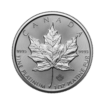1 troy ounce platina Maple Leaf munt 2024