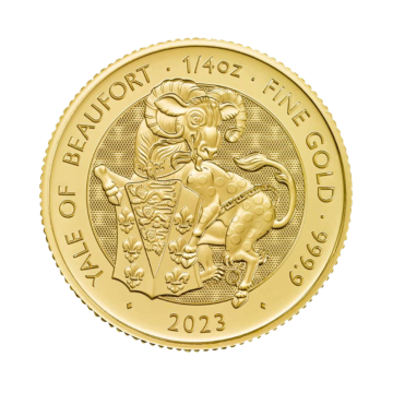 1/4 troy ounce gold coin Tudor Beasts Yale of Beaufort 2023