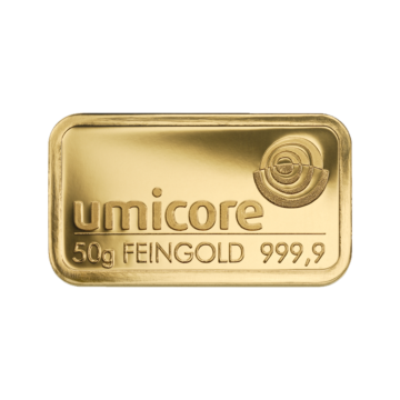 50 Grams gold bar Umicore
