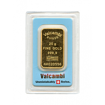 Goud baar 20 gram Valcambi