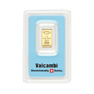 Goudbaar 1 gram Valcambi