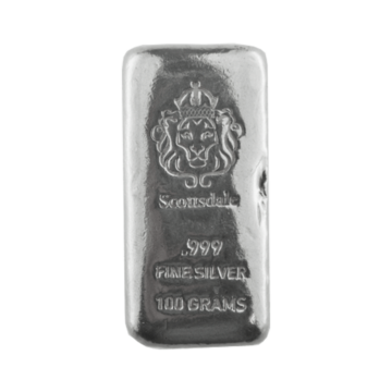 Silver bar 100 grams various producers