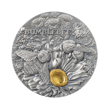 2 troy ounce zilveren munt Hommel antieke afwerking 2023