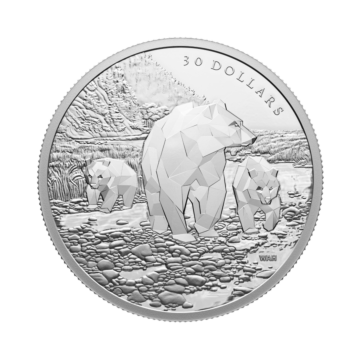 2 troy ounce silver Canada Animal Family Grizzly Bears 2023 proof coin