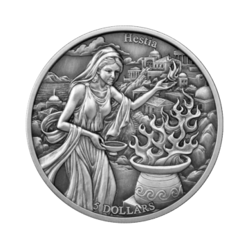 2 troy ounce zilveren munt de 12 olympiers in de dierenriem – Hestia vs Capricornen