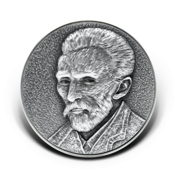 2 troy ounce zilveren munt zelfportret Vincent van Gogh