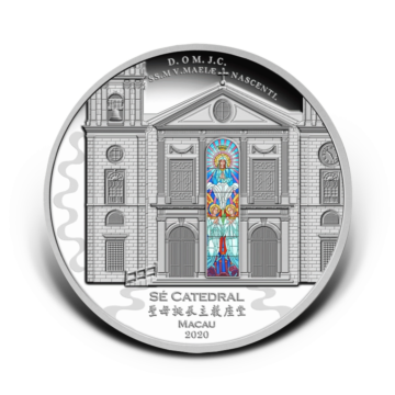 3 troy ounce zilveren munt Kathedraal van Macau 2020 Proof