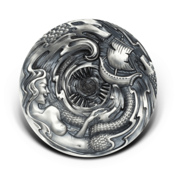 3 troy ounce zilveren munt Scylla and Charybdis Evil Within 2020