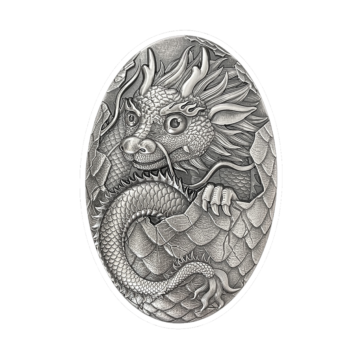 5 troy ounce silver coin Egg of the dragon 2024