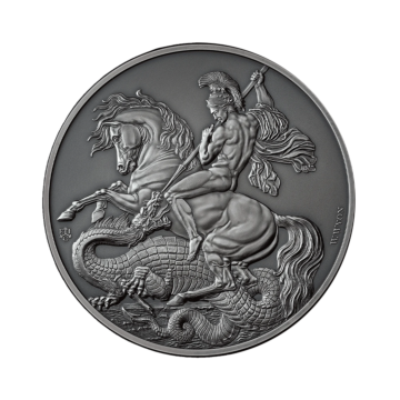 1 kilo zilveren munt George en de Draak proof