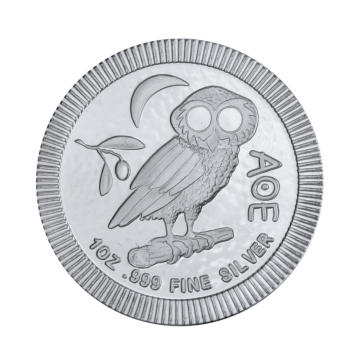 1 Troy ounce zilveren munt Athenian Owl