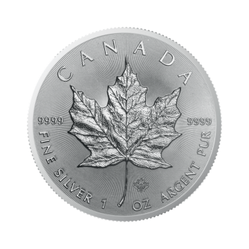 1 troy ounce silver coin Maple Leaf
