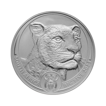 1 troy ounce zilveren munt Big Five luipaard 2023