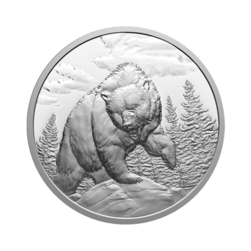 1 troy ounce silver coin Great Hunters - Grizzly bear 2023 proof