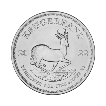 Krugerrand 2022 of 2023 zilveren munt 1 troy ounce