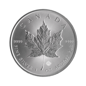 1 troy ounce zilver Maple Leaf munt