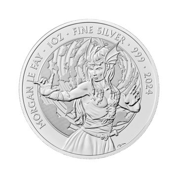 1 troy ounce zilveren Morgan Le Fay munt 2024