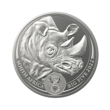 1 troy ounce zilveren munt Big Five Neushoorn 2022