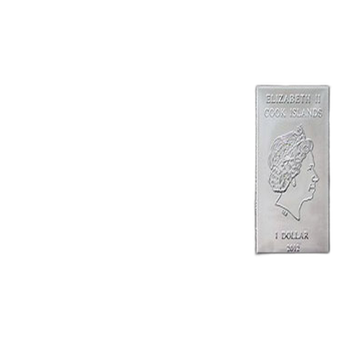 Silver bar 100 grams Cook Islands front