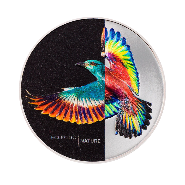 1 troy ounce zilveren munt Eclectische Natuur proof 2022 voorkant
