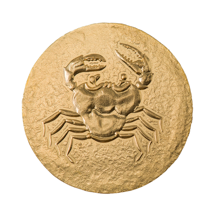 0.5 gram gouden munt Krab, Akragas 2022 voorkant