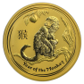 2 Troy ounce gold Lunar coin 2016 - year of the monkey front