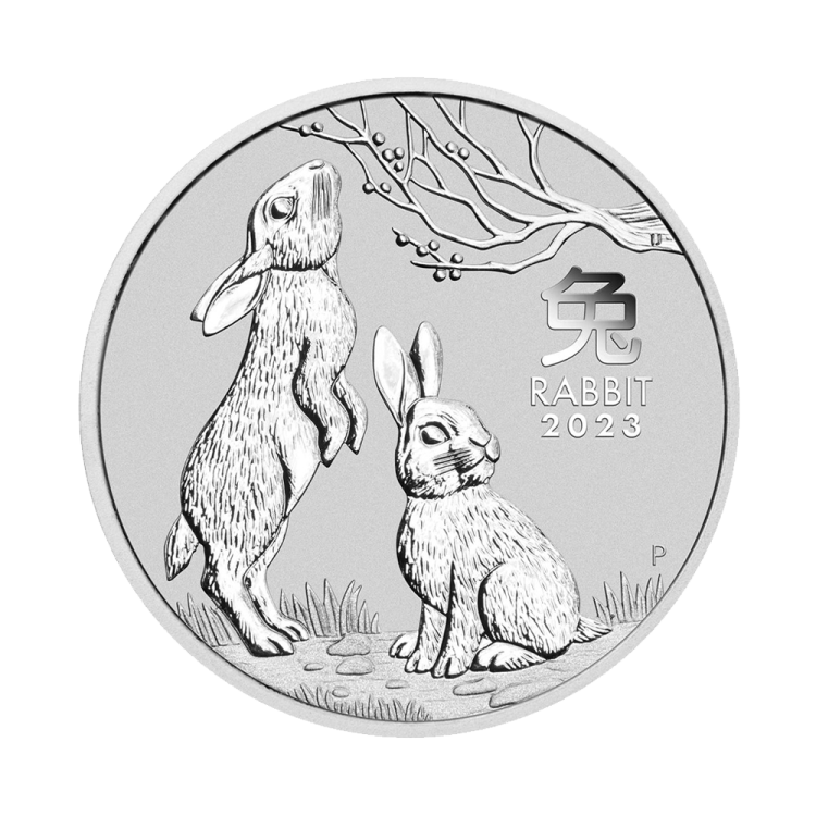 1/2 troy ounce silver coin Lunar 2023 front