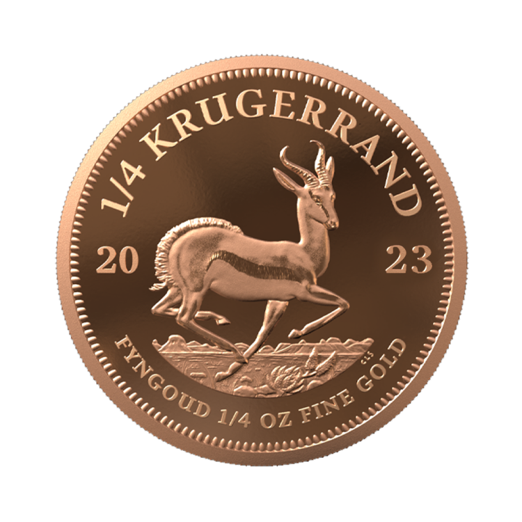 1/4 troy ounce gold coin Krugerand 2023 proof front