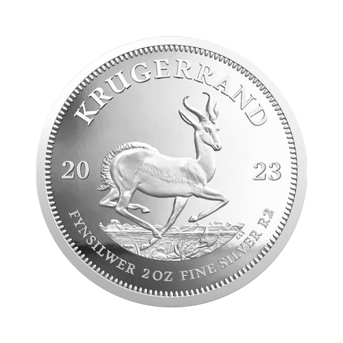 2 troy ounce silver coin Krugerrand 2023 proof front