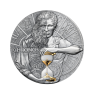 2 troy ounce zilveren munt Dual Essence serie - Chronos 2023 - antieke afwerking voorkant