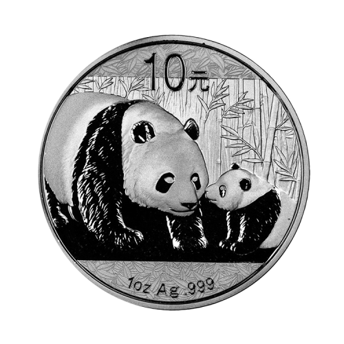 1 troy ounce zilveren munt Panda 2011 voorkant