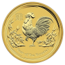 1 kilogram gouden Lunar munt 2017 - jaar van de haan voorkant