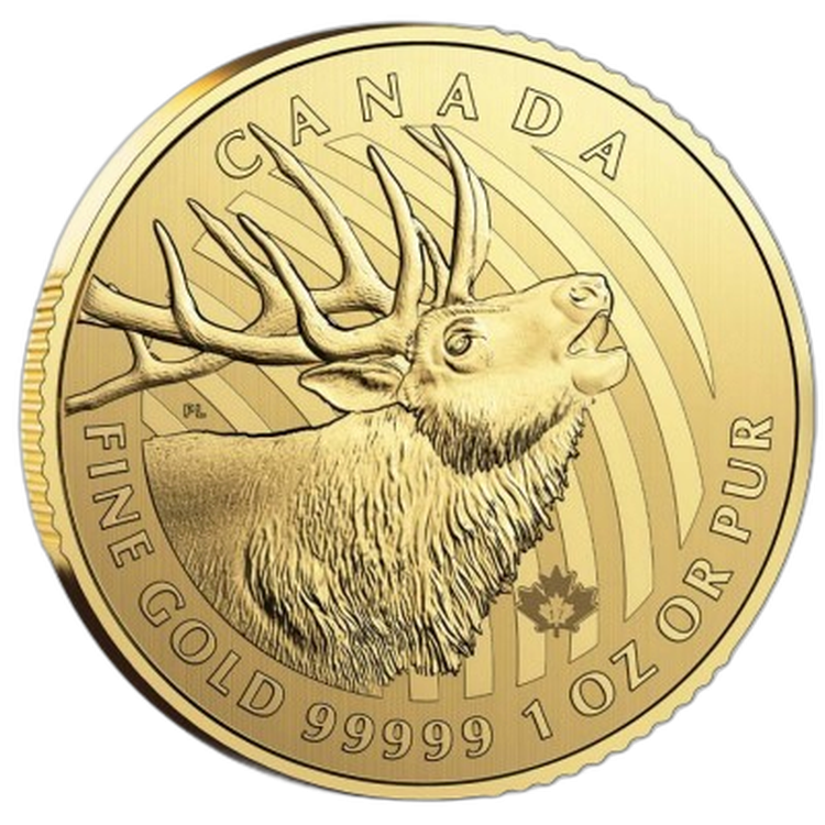 Call of the Wild 2017 Elk - 1 troy ounce gouden munt voorkant
