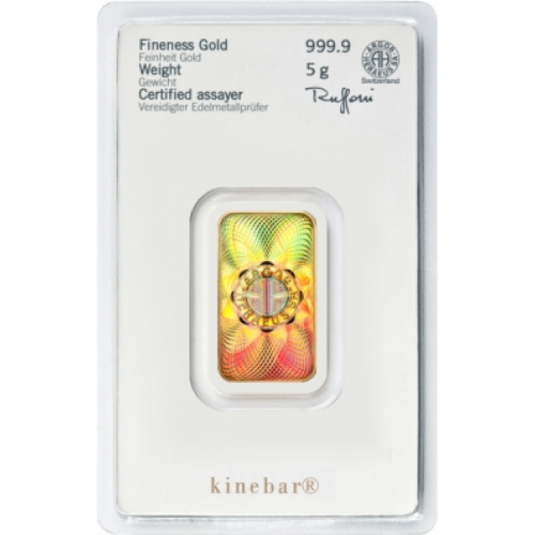 5 Gram goudbaar Kinebar voorkant