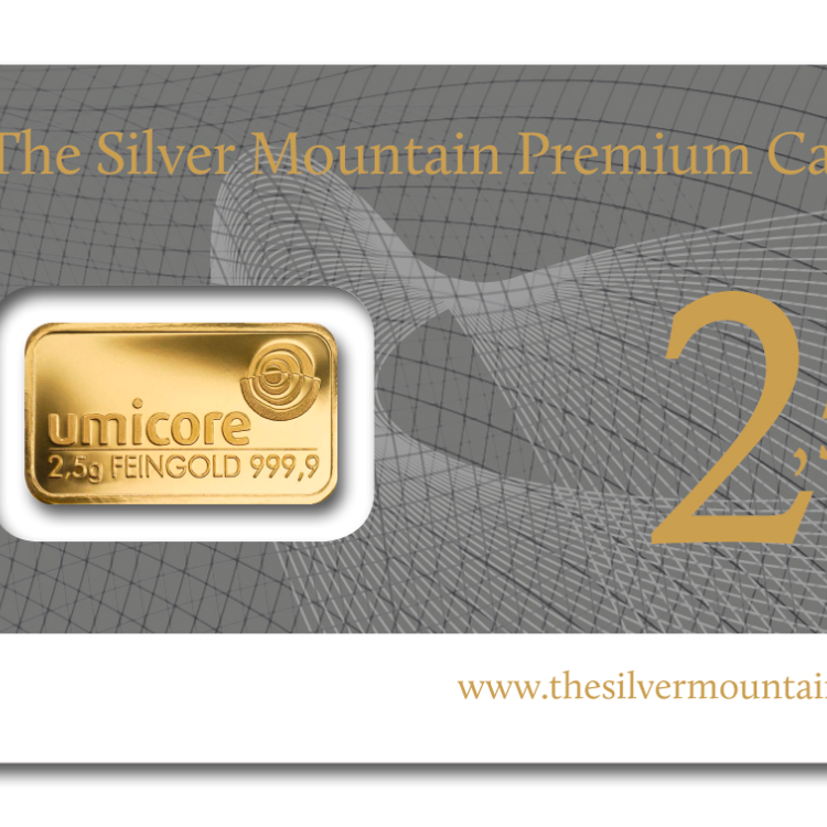The Silver Mountain Premium Card 2,5 gram voorkant