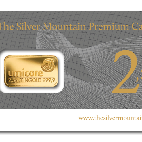 The Silver Mountain Premium Card 2,5 gram voorkant