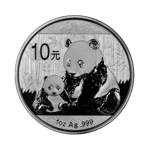 1 troy ounce silver coin Panda 2012 front
