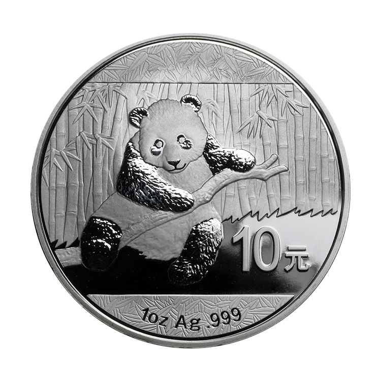 1 troy ounce silver coin Panda 2014 front