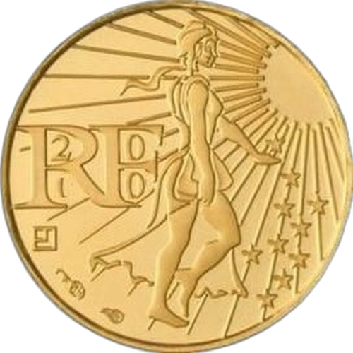 1/10 troy ounce gold coin 100 Euro France 2010 front